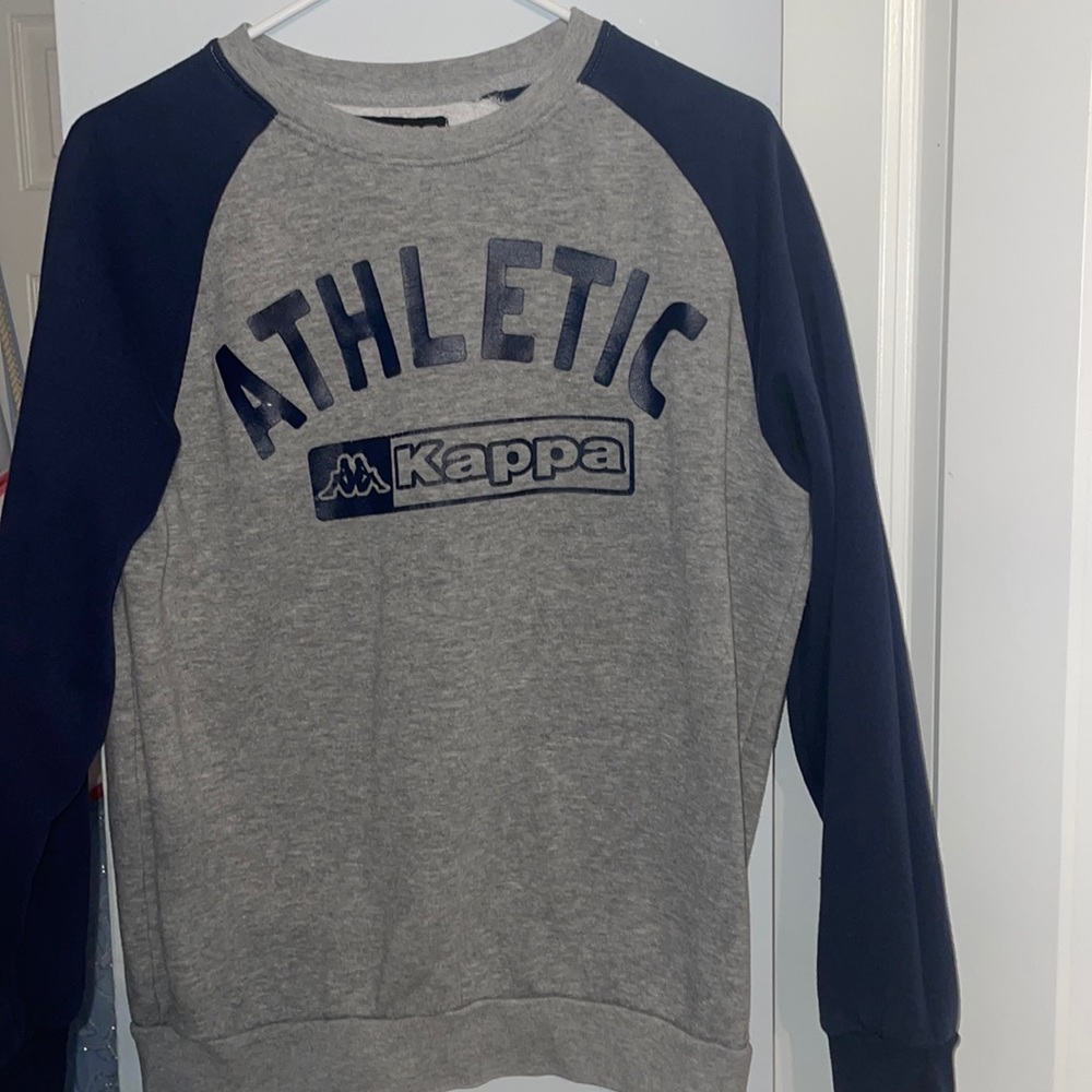 Navy blue and Grey Kappa Crewneck Jacket